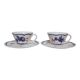 Two ceramic cups by Grignan signed Peguet