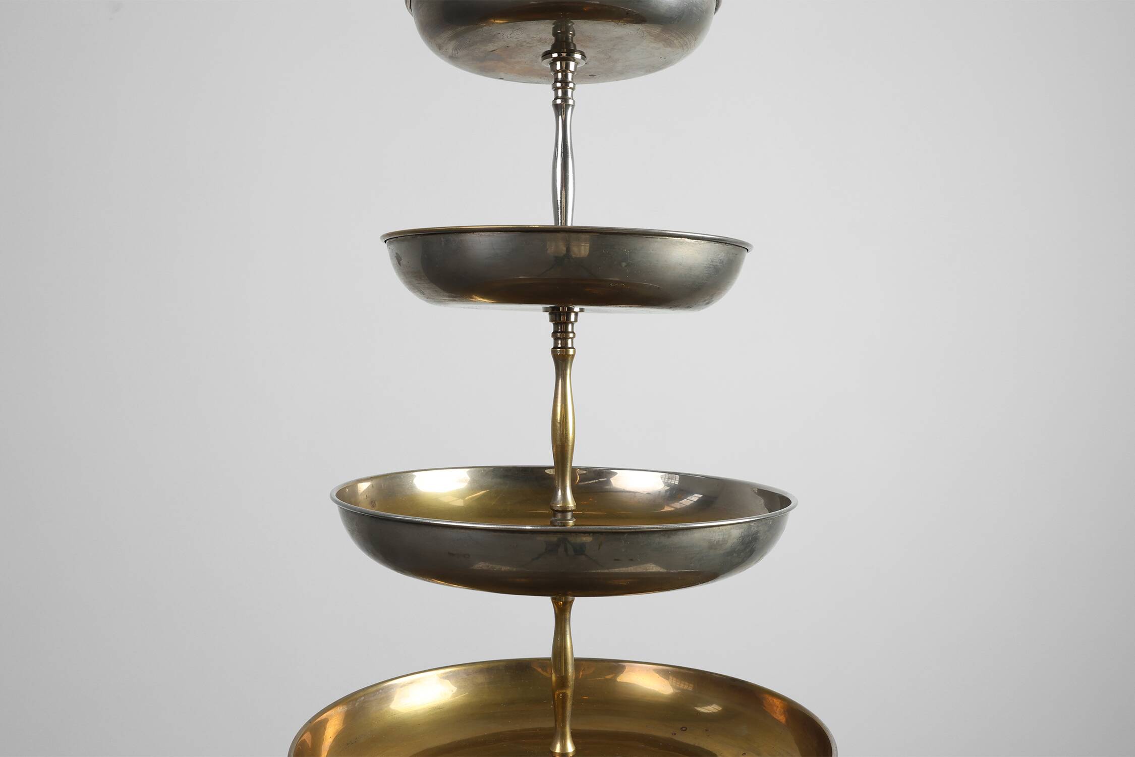 Large 19th‑Century Silvered Étagère or Serving Stand, France