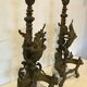 Paire de chenets en bronze ciselé a décor de dragons XIX siècle