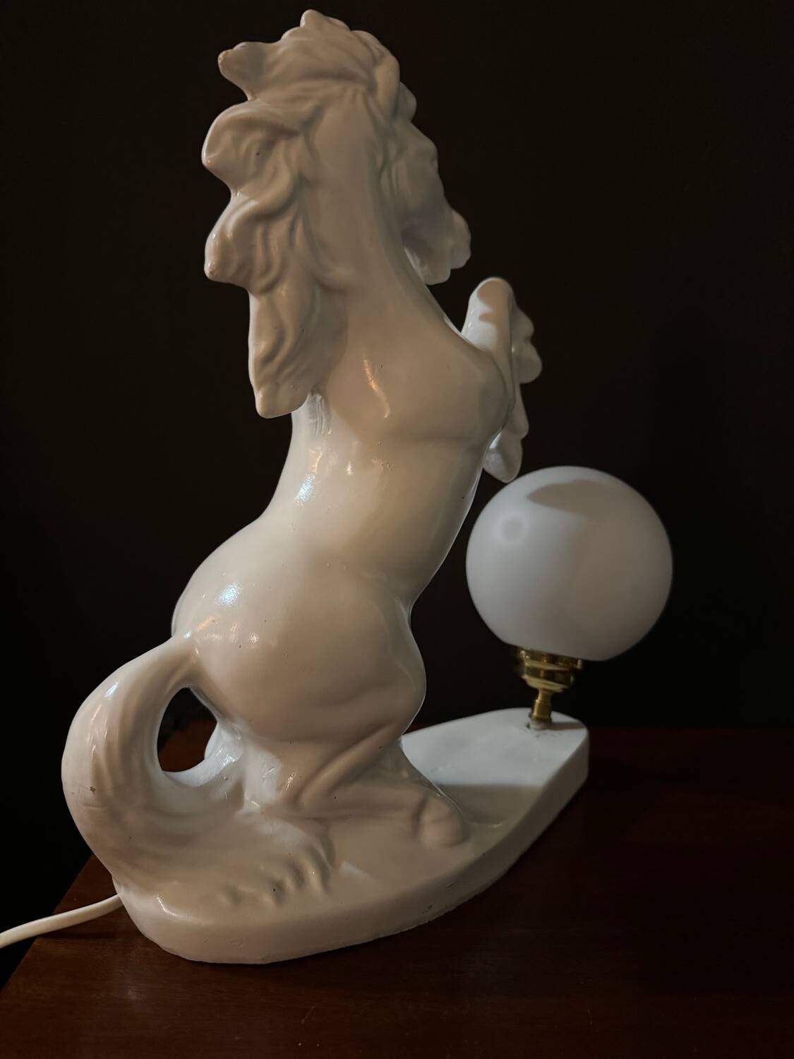 White horse lamp from the 1970s.