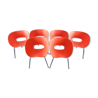 Chaises Tom Vac rouges par Ron Arad pour Vitra 1999