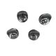 Space age set of 4 chrome plastic coat hangers, Olaf Von Bohr, Kartell Ital