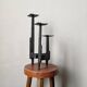 brutalist design candle holder wrought iron handcrafted ironwork art
