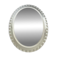 Miroir décoratif vintage ovale effet biseauté et ciselé