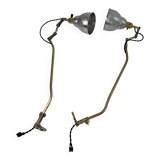 Pair of old workshop wall lights "Beunza"