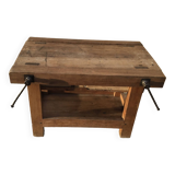 Mid-20th century beech workbench with two drawers