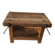 Mid-20th century beech workbench with two drawers