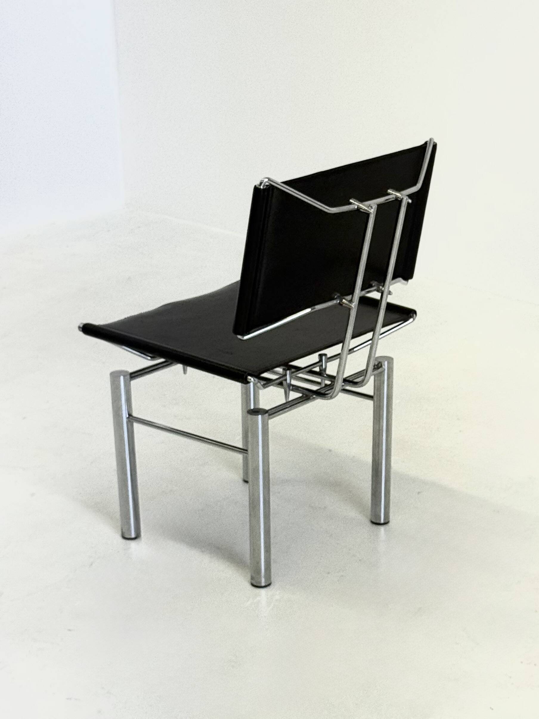 Black leather 8600 chair for Kusch & Co by Hans Ulrich Bitsch