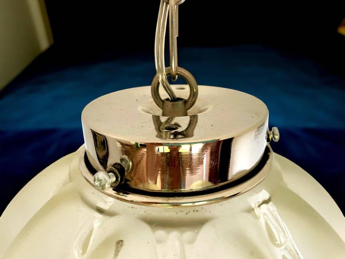 Large Frosted Bubble Glass Hanging Light