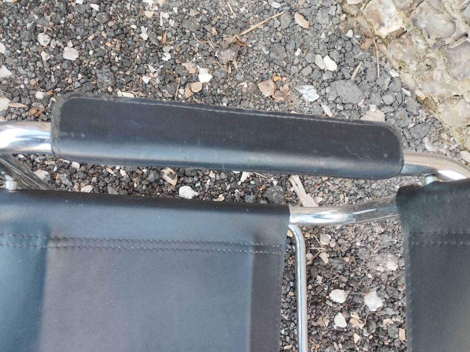 Beautiful pair of vintage chairs in the Marcel Breuer style.