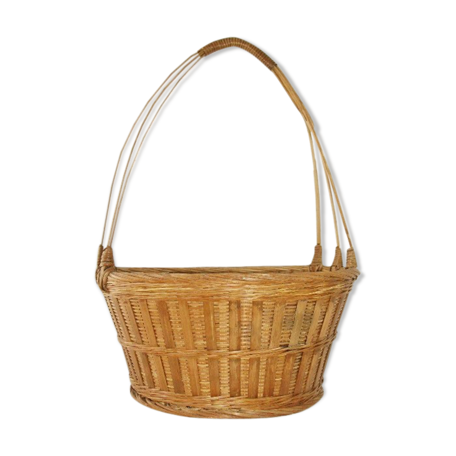 Vintage rattan fruit basket 70