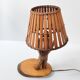 Vintage lamp wood & rattan 1950