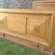 Art Deco bed in solid oak 190x142cm
