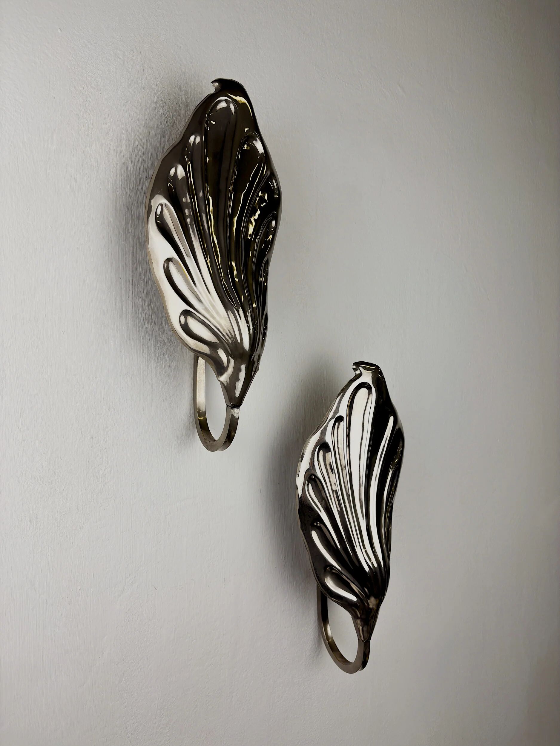 Paire de appliques "Rhubarb" de Tommaso Barbi pour Bottega Gadda, Italie, années 1970.