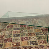 Modernist tempered glass coffee table