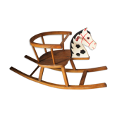 Cheval à bascule en bois
