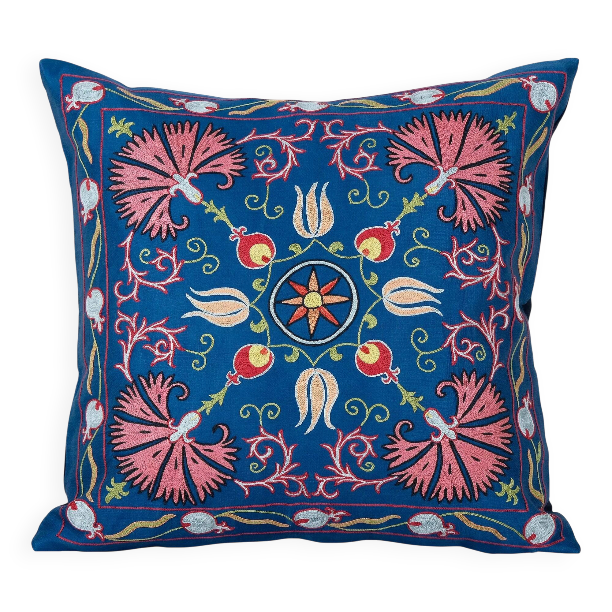 Vintage embroidered cushion cover 51x51 cm