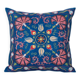 Housse de coussin brodée vintage 51x51 cm