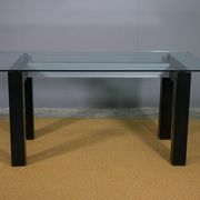 Table with rectangular top in tempered glass 1970 - Alias Italy