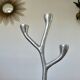 Modernist free-form candle holder in cast aluminum 1970