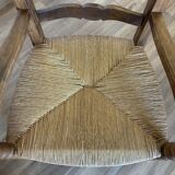 2 mulched armchairs in turned wood