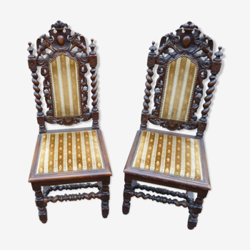 Pair of carved chairs