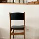 Chaise scandinave bois et simili noir