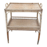 Rattan side table