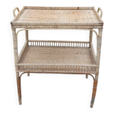 Rattan side table
