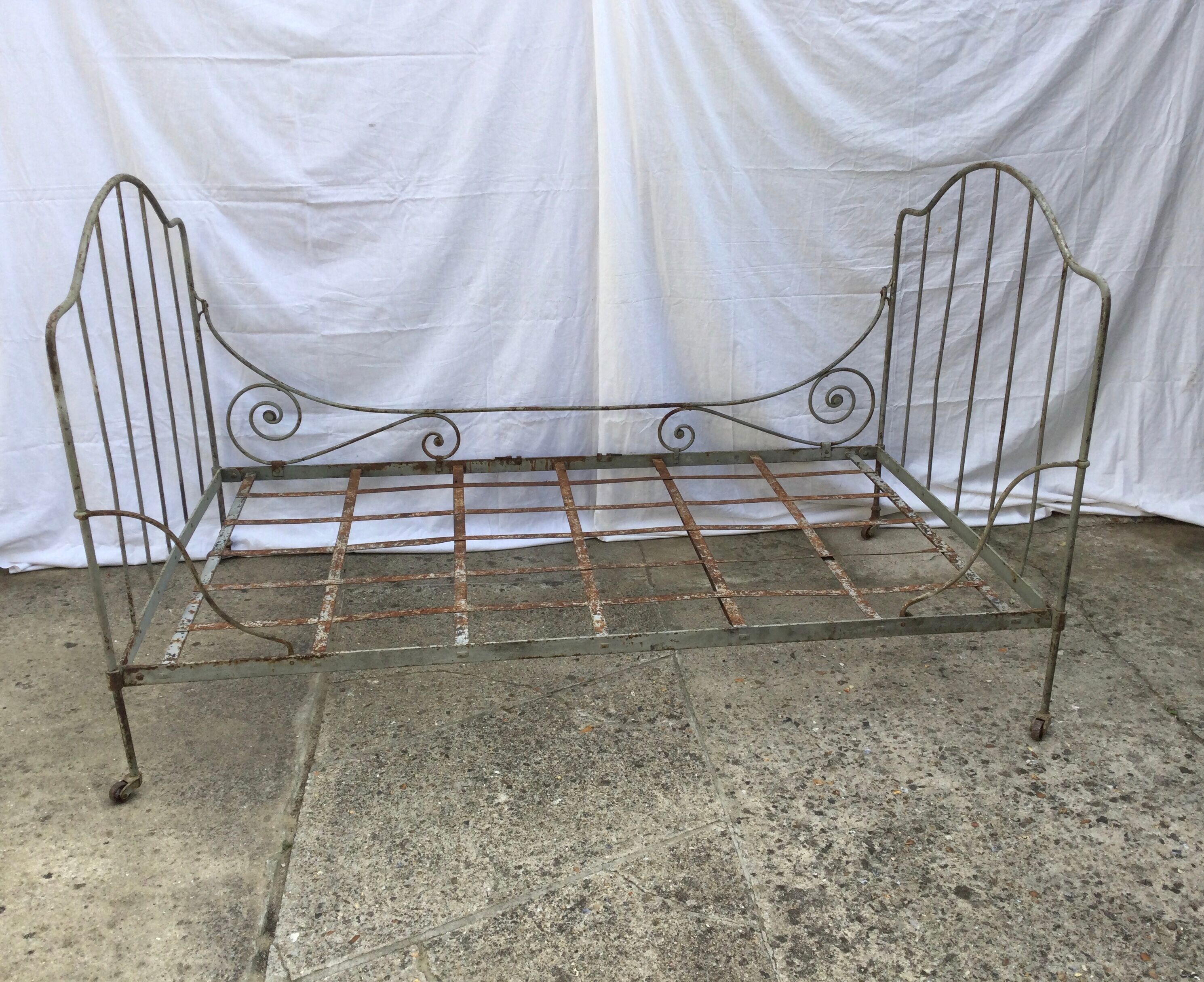 Wrought iron folding bed