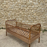 Rattan bed and wicker