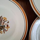 Antique Creil and Montereau Earthenware Dessert Plates, Eye Pattern