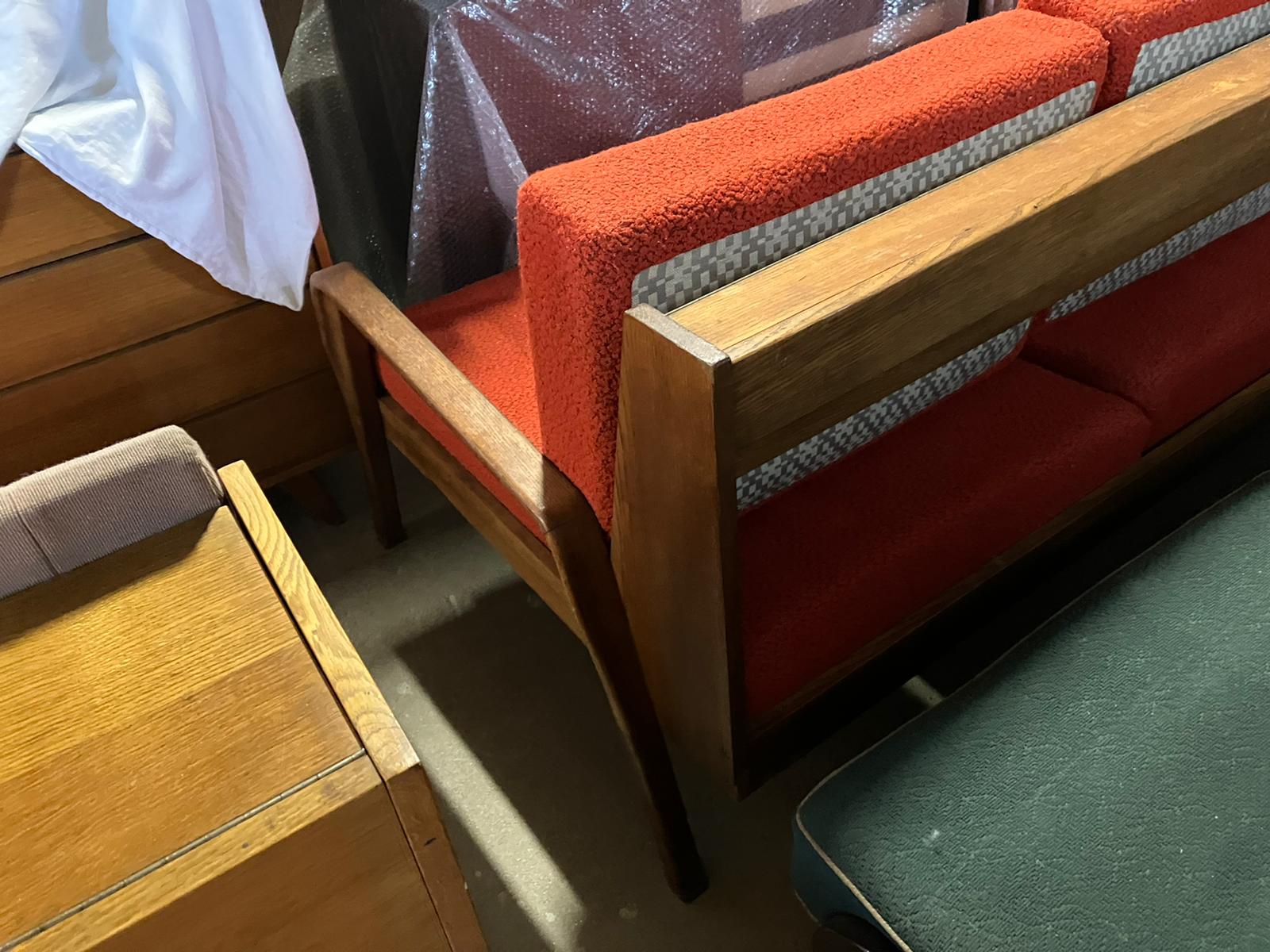 Mid century folding sofa in scandinavian style, 1960´s, czechoslovakia