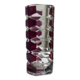 Luminarc vase with burgundy geometric patterns, France 1970