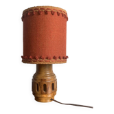 Petite lampe vintage en bois d’olivier
