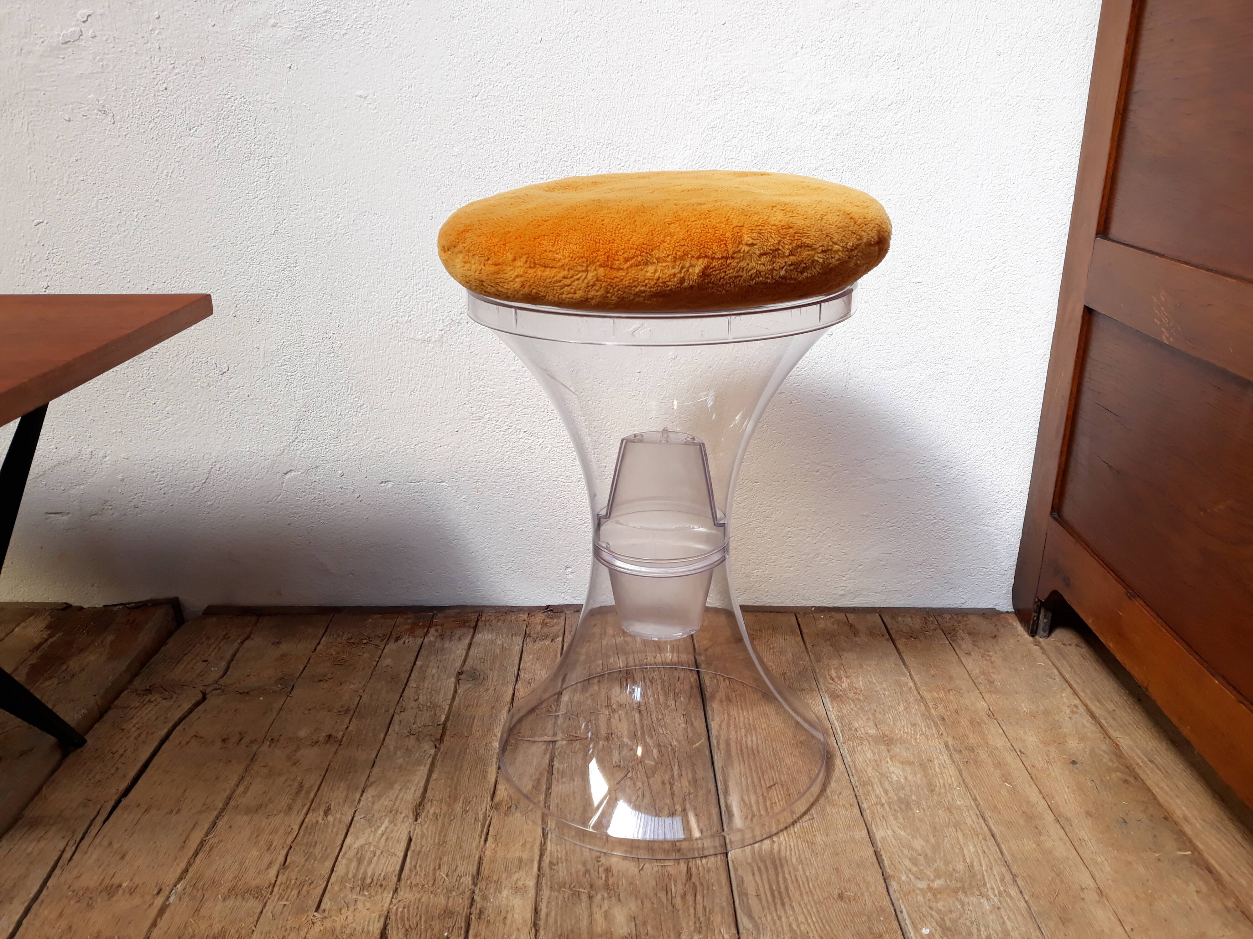 Vintage stool Tam Tam signed Henry Massonet