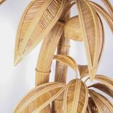 Large rattan coconut/palm tree floor lamp