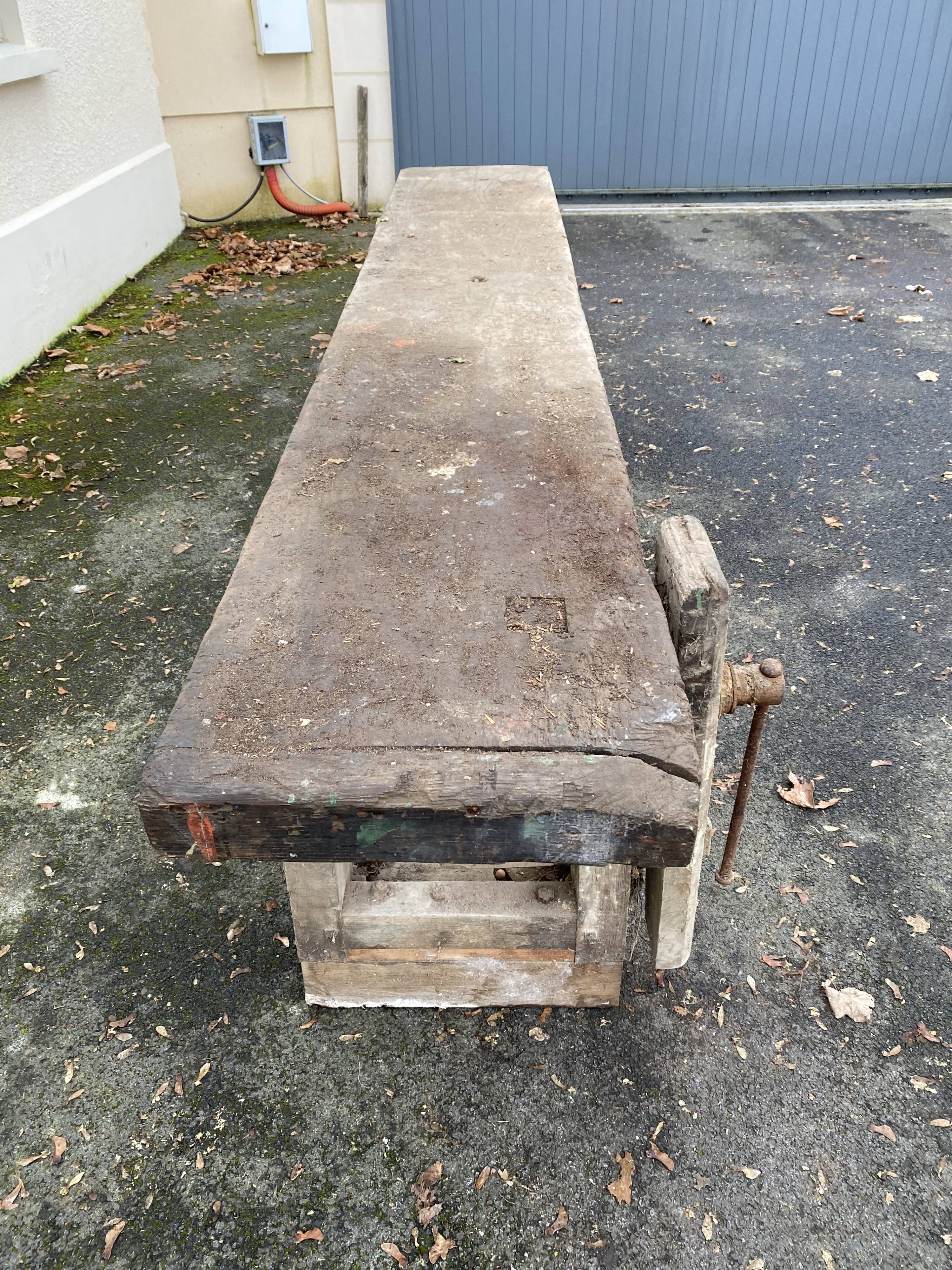 Large old workbench