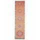 Vintage Turkish Hand-Knotted Wool Cotton Orange Runner Rug 83x355