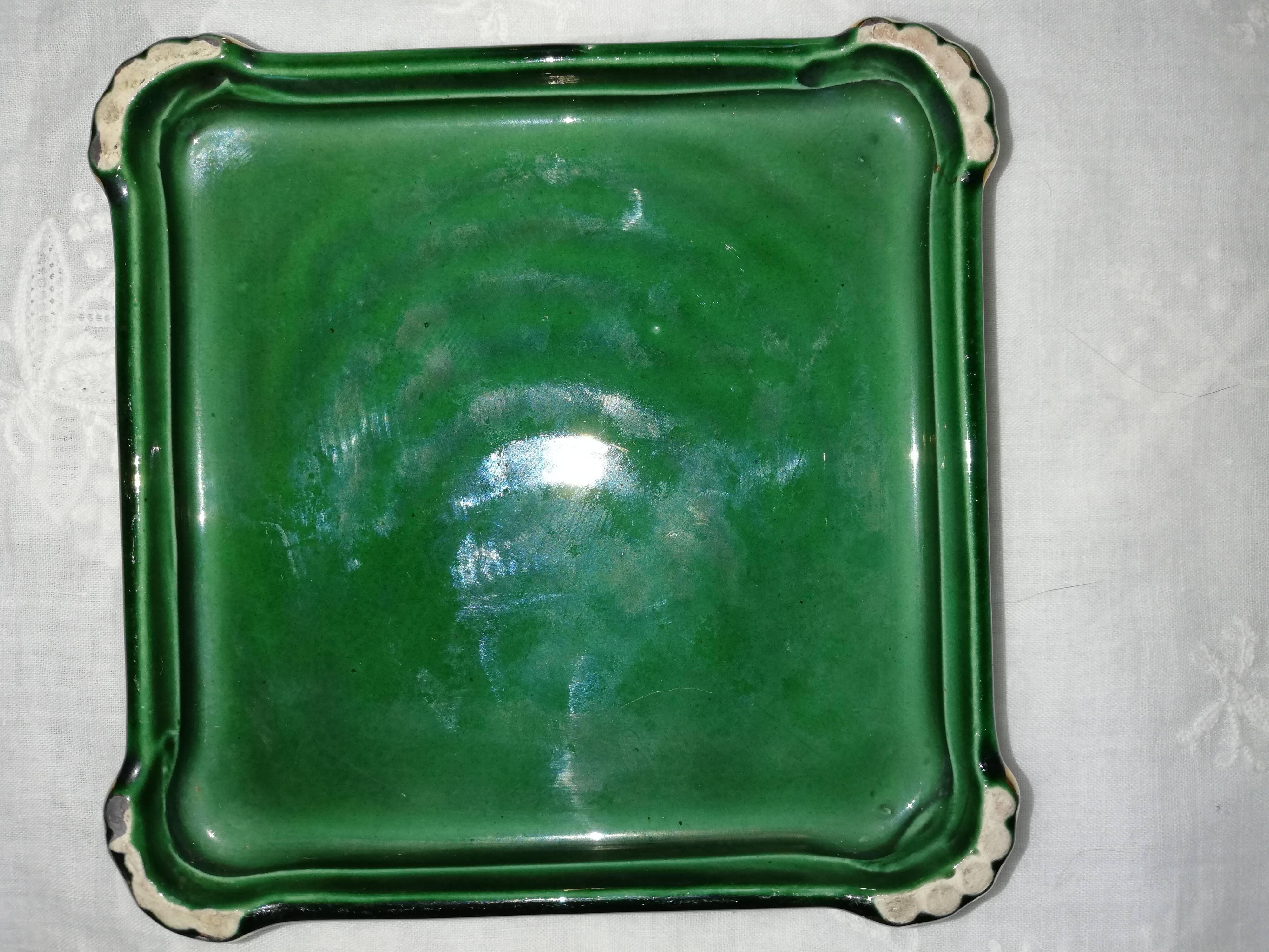 Vase et vide poche St Clément vert & or