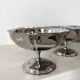 Vintage stainless steel stemmed bowls
