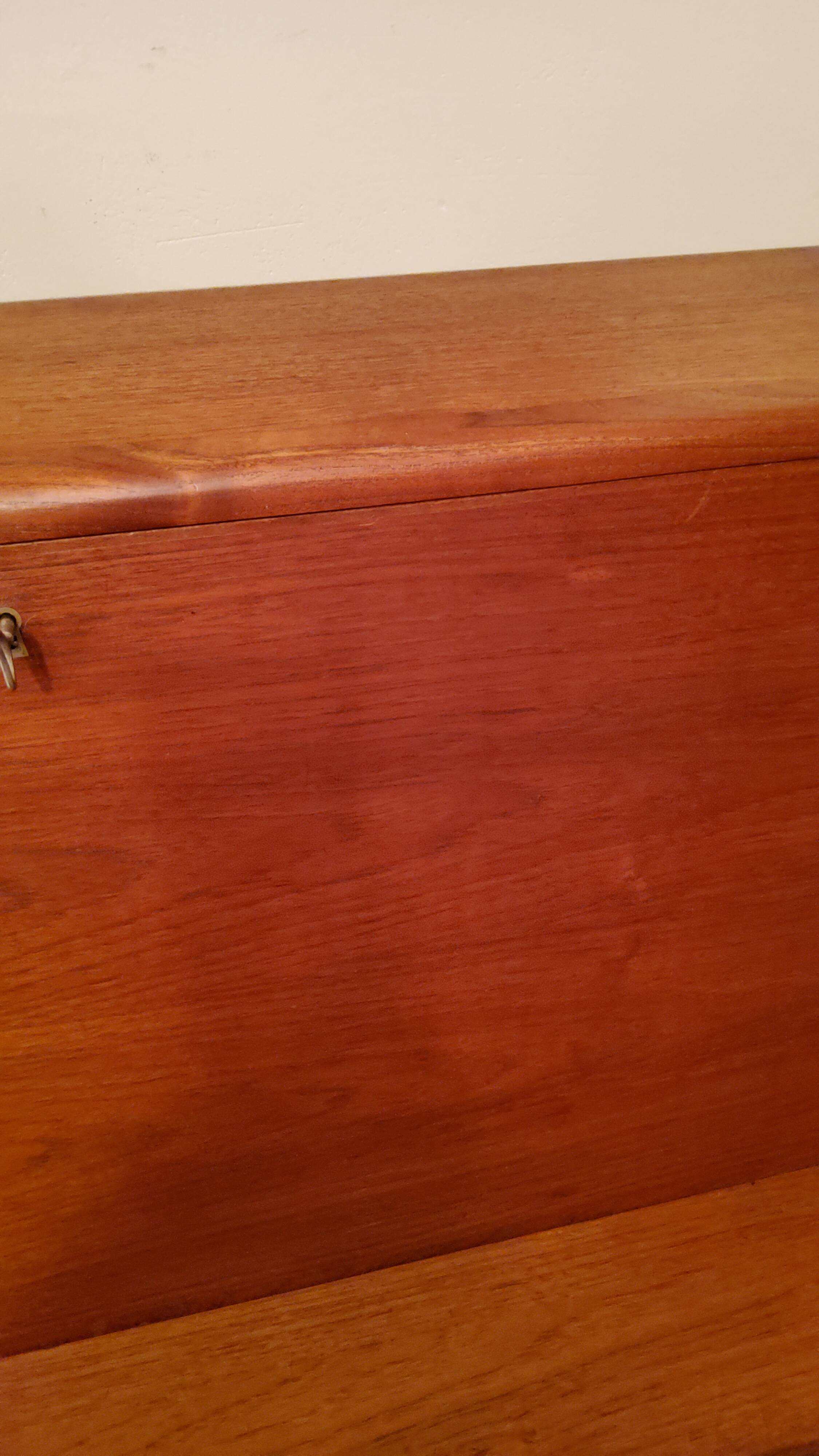 Convenient Danish teak secretary Craftsmanship M.K from the 60s