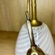 Lampe Suspension Murano Verre Blanc Et Caramel