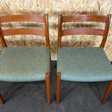 4 chaises en teck Niels O. Möller pour J.L. Moller’s 60