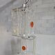 Set of 2 Aureliano Toso Murano glass ceiling lamps, ice glass, 1970s