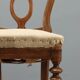 Antique walnut chairs with horsehair upholstery, Italy, 19th century.
