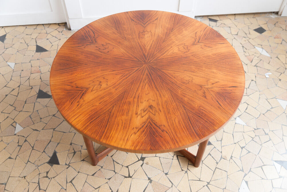 Rosewood round coffee table