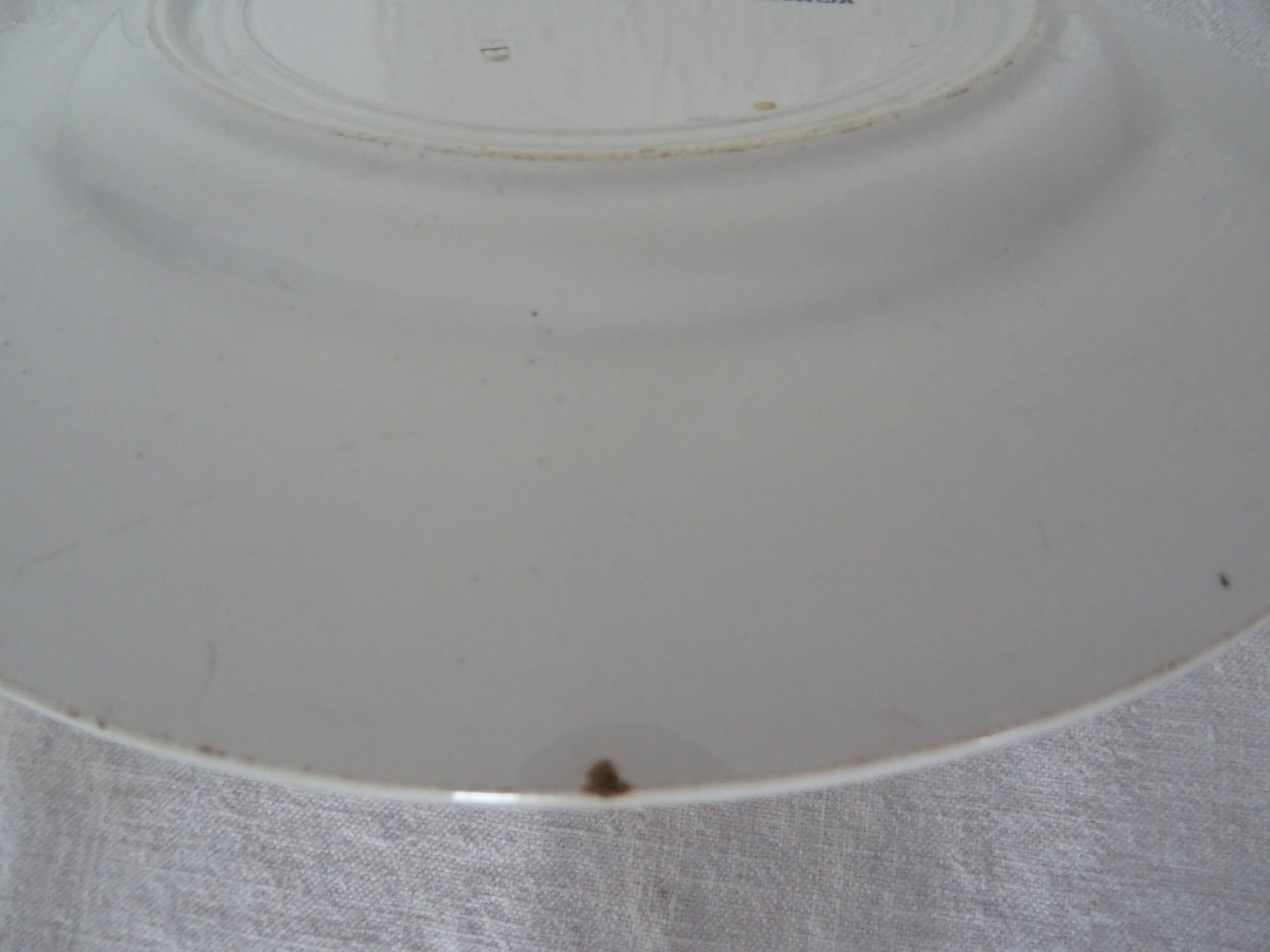 PLATE Saint Amand hamage faience old flowers ACACIA 299112