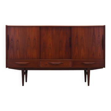 Teak highboard, Danish design, 1970s, manufactured by ES Møbler