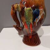 Pichet poisson en faïence Vallauris, 1970